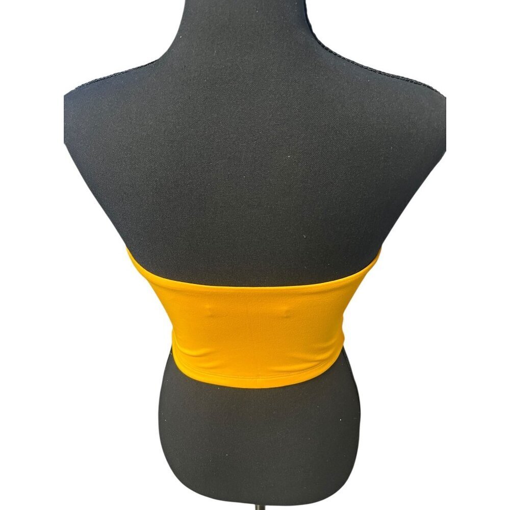 Susana Monaco Tube Top Crop Women SM Bright Orange layering stretch vacation - Picture 5 of 8